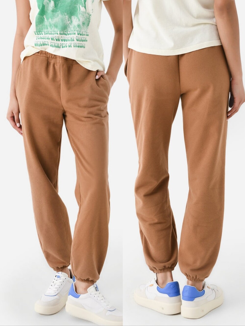 BEYOND YOGA Tan Chesnut On The Go Fleece Jogger Size Medium